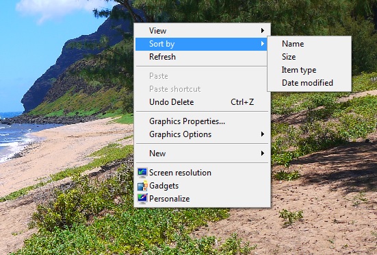 arrange shortcuts pic